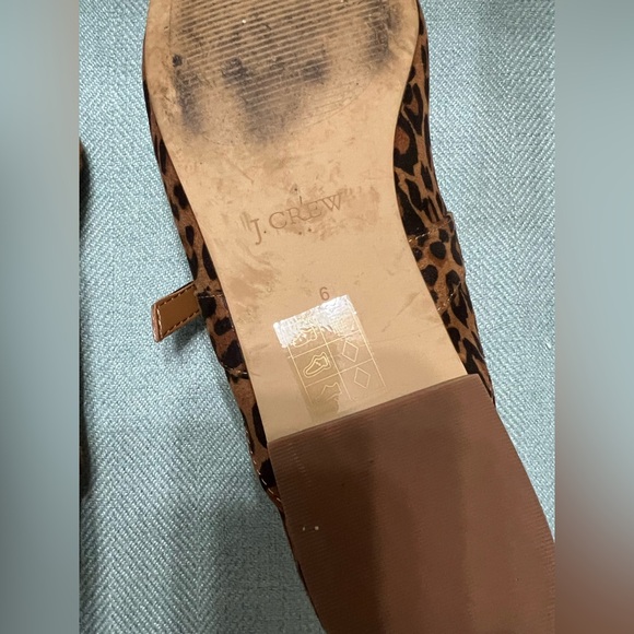 J. Crew Factory Leopard Print Women's Maryjane Shoes - Picture 5 of 7